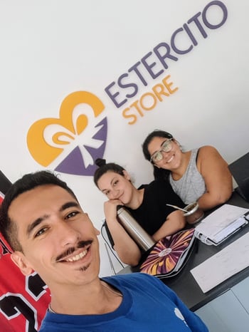 mentoria con equipo de Estercito Store y Ezequiel de Plan Media